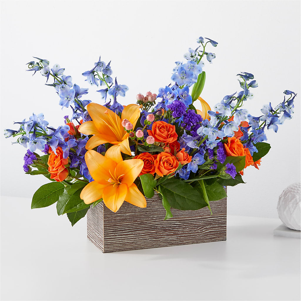 Radiant Citrus Box Bouquet – FLOWERS BY BAUERS & GREENHOUSE, Jarrettsville MD