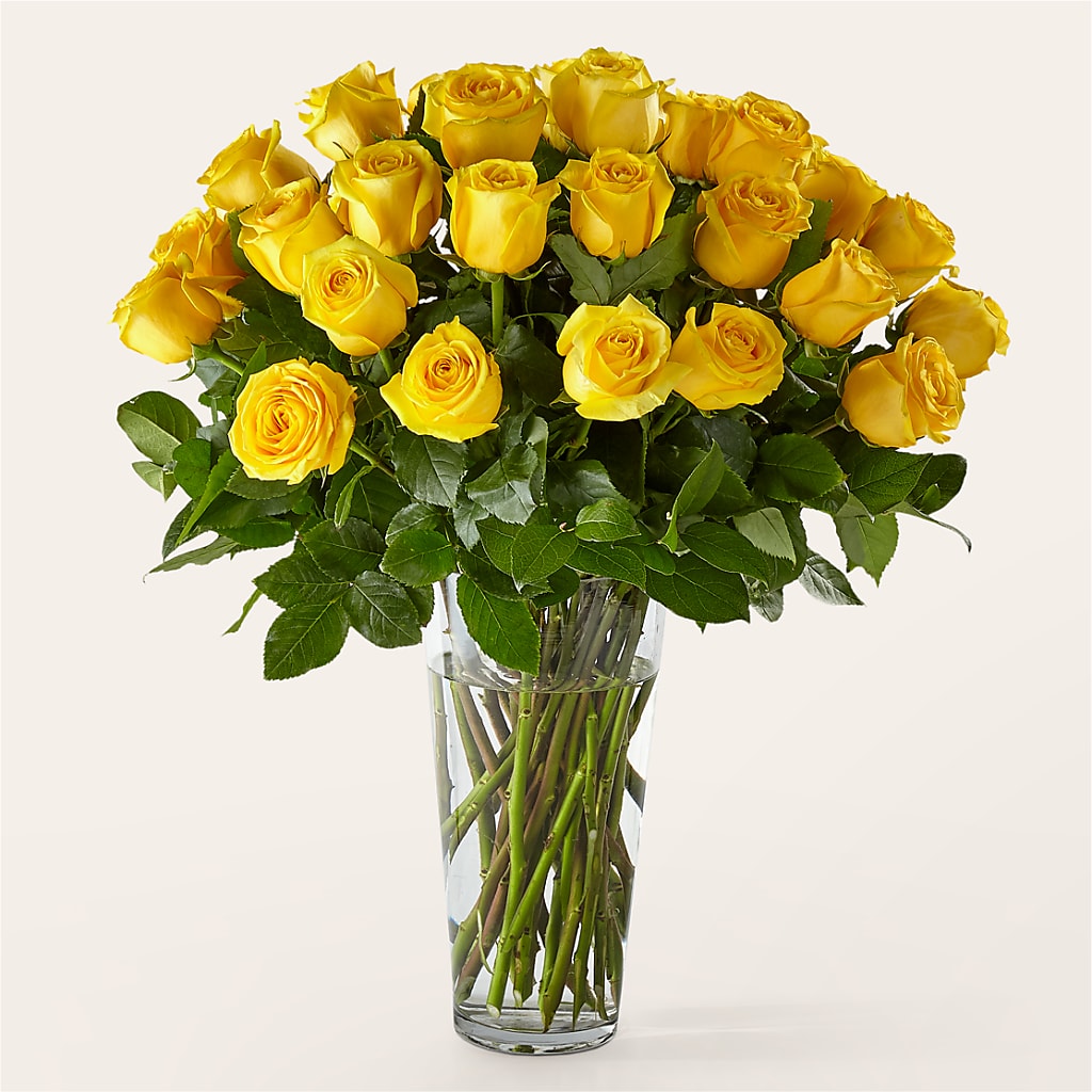 Long Stem Yellow Rose Bouquet – FLOWERS BY BAUERS & GREENHOUSE, Jarrettsville MD