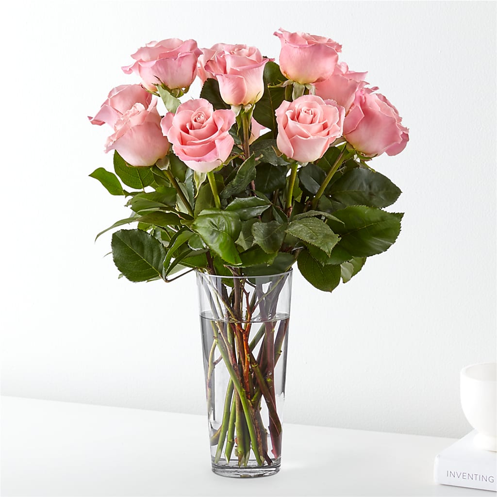 Long Stem Pink Rose Bouquet – FLOWERS BY BAUERS & GREENHOUSE, Jarrettsville MD