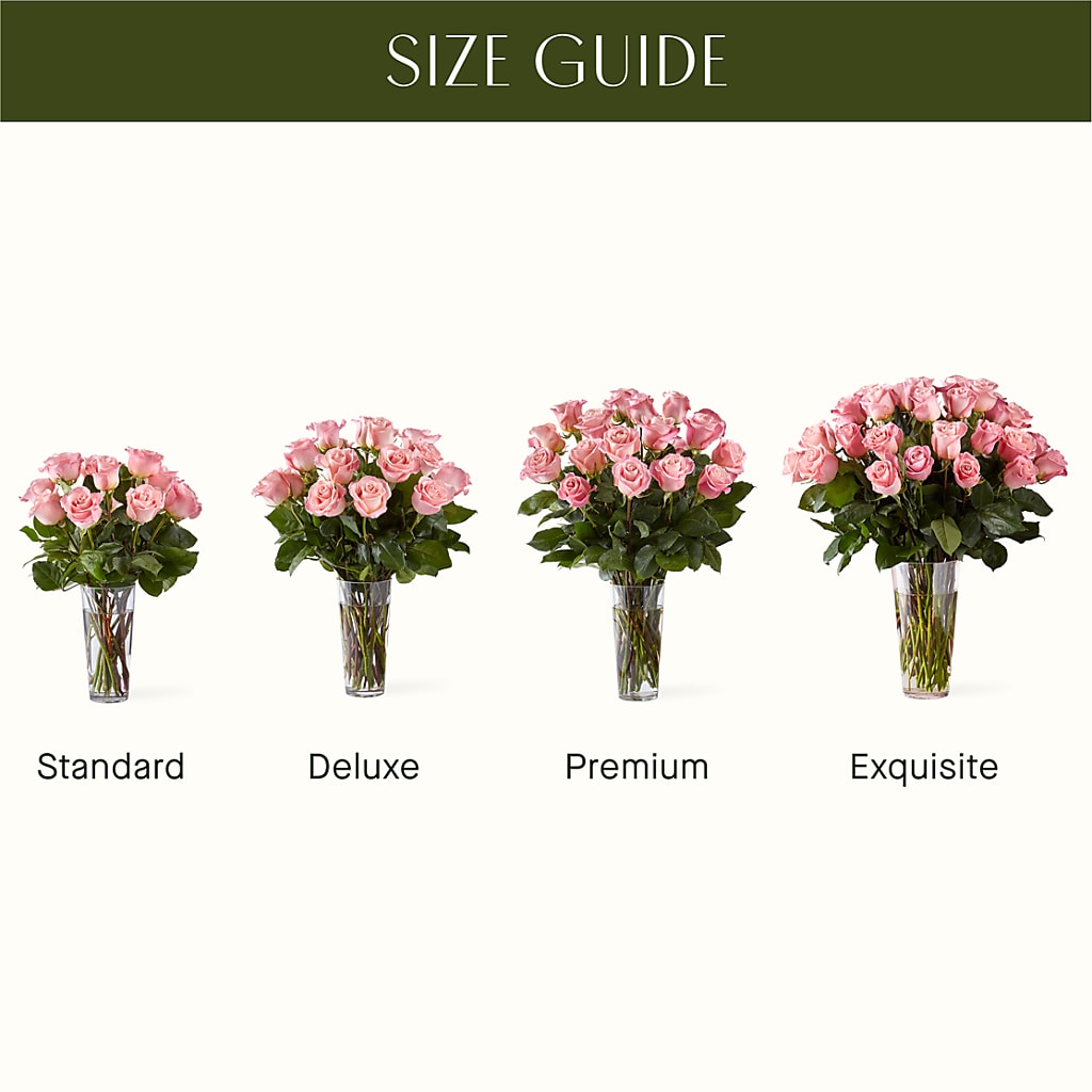 Long Stem Pink Rose Bouquet – FLOWERS BY BAUERS & GREENHOUSE, Jarrettsville MD