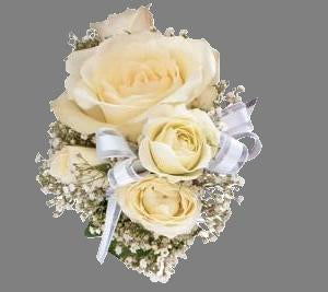Flowers by Bauers Spray Rose Corsage white