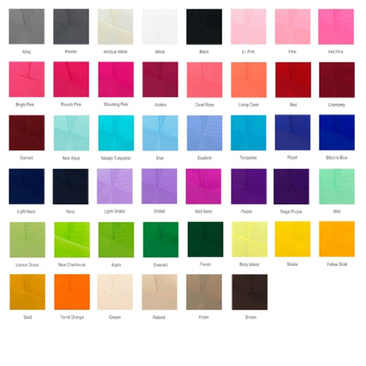 Ribbon Color Chart