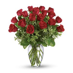 Flowers By Bauer Eighteen Roses Vased