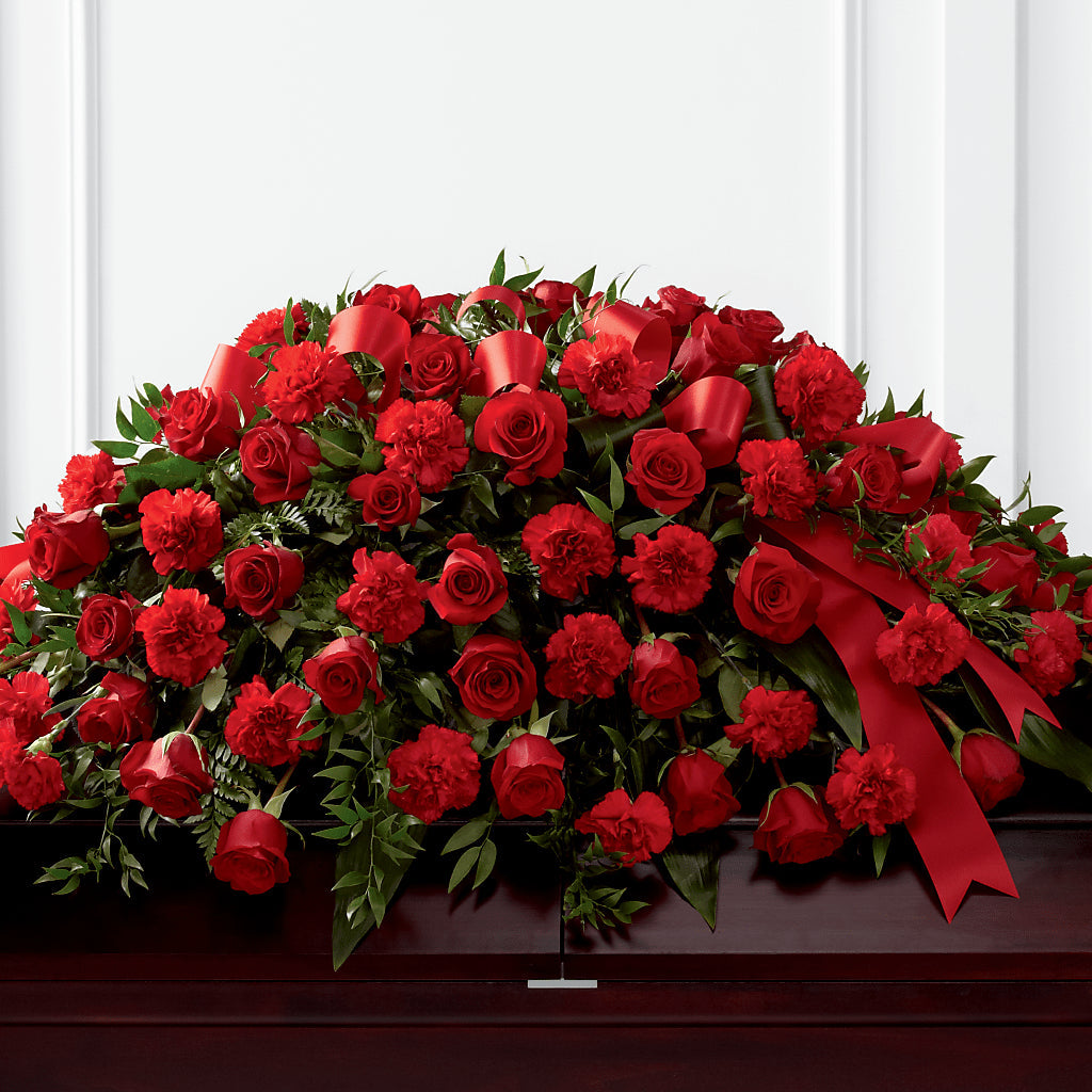 Tribute of Life Casket Spray – FLOWERS BY BAUERS & GREENHOUSE, Jarrettsville MD