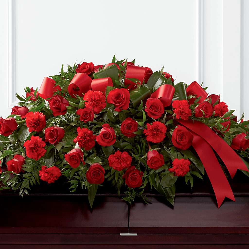 Tribute of Life Casket Spray – FLOWERS BY BAUERS & GREENHOUSE, Jarrettsville MD