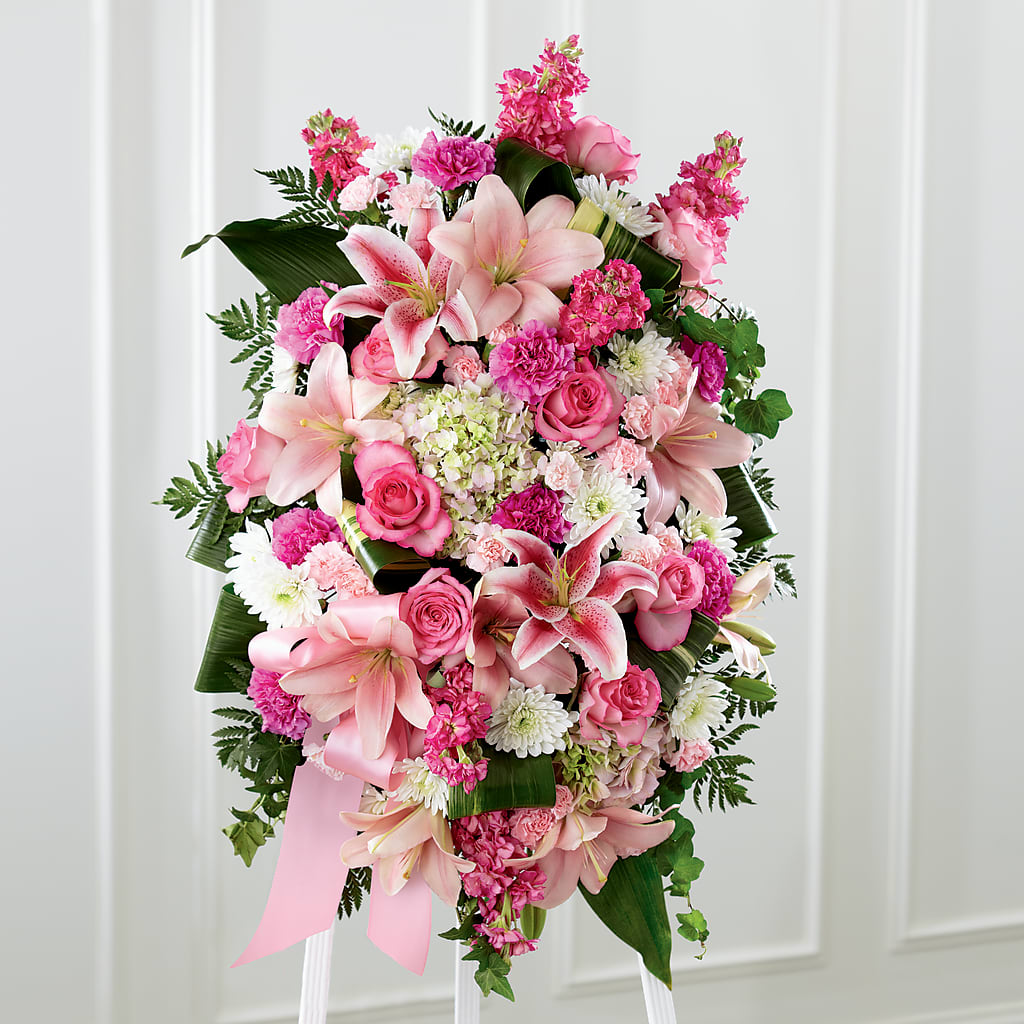 Comforting Standing Spray – FLOWERS BY BAUERS & GREENHOUSE, Jarrettsville MD