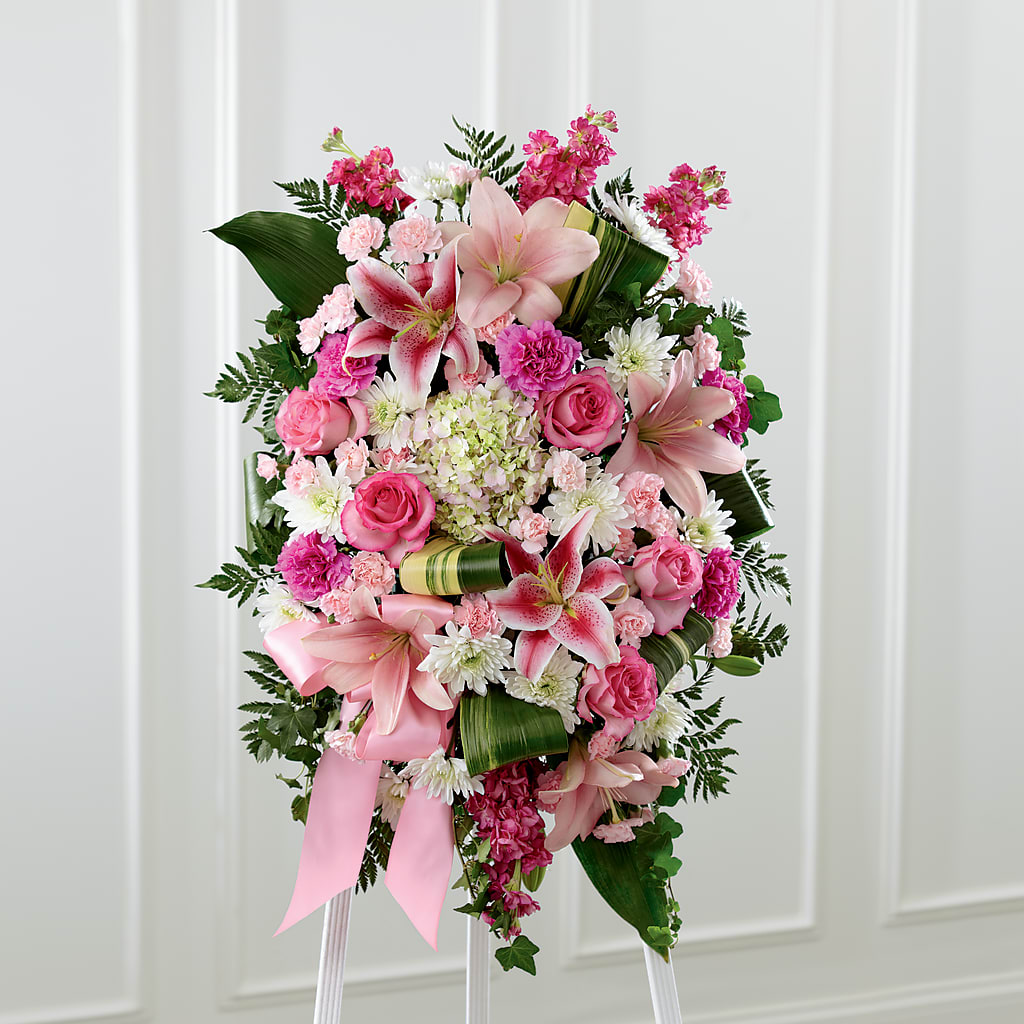 Comforting Standing Spray – FLOWERS BY BAUERS & GREENHOUSE, Jarrettsville MD
