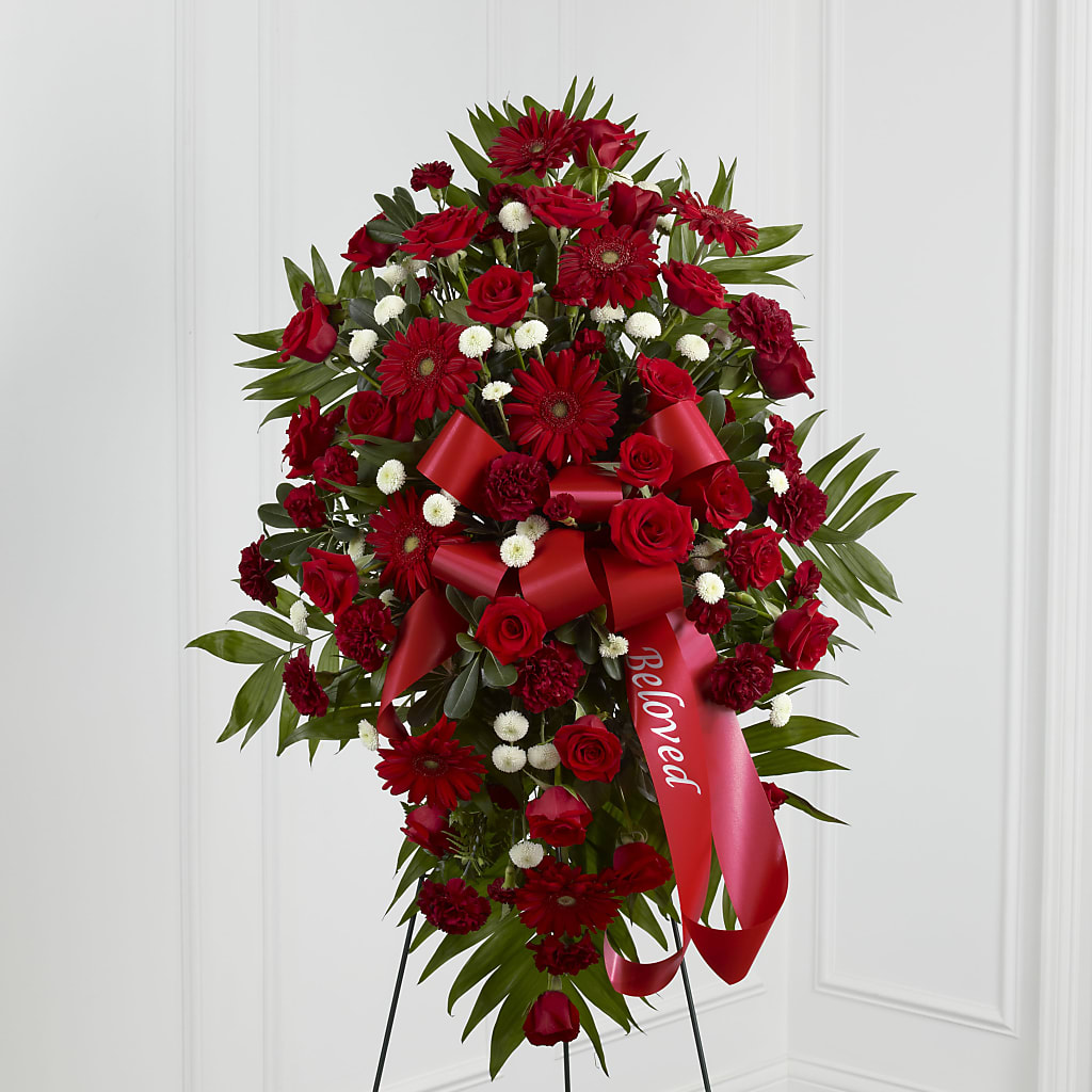 Treasured Memories Standing Spray – FLOWERS BY BAUERS & GREENHOUSE, Jarrettsville MD