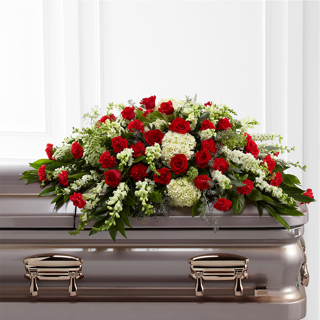 Sincerity Casket Spray – FLOWERS BY BAUERS & GREENHOUSE, Jarrettsville MD