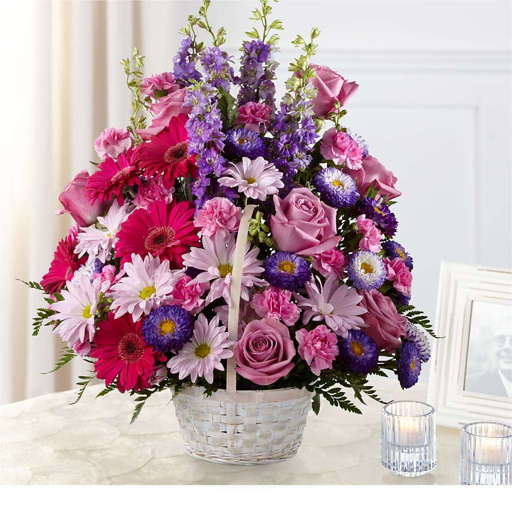 Pastel Peace Basket – FLOWERS BY BAUERS & GREENHOUSE, Jarrettsville MD