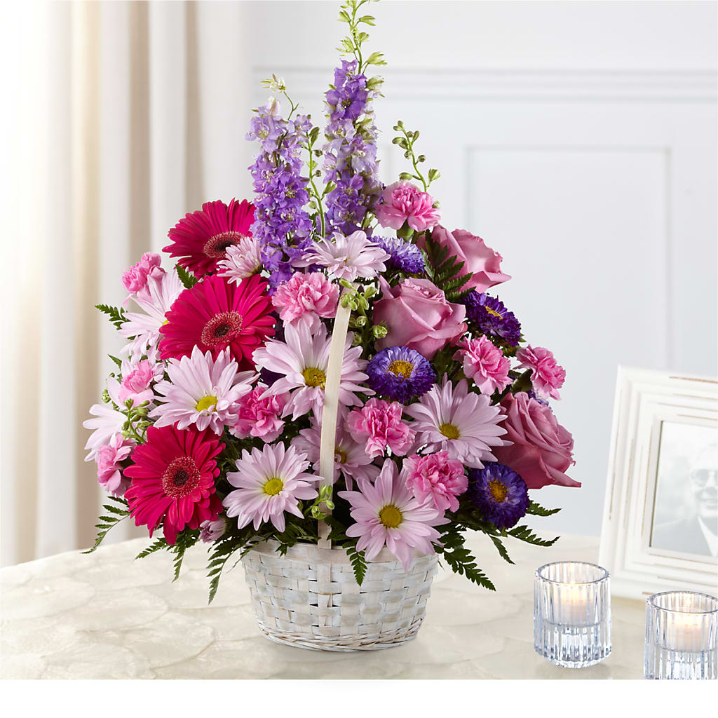 Pastel Peace Basket – FLOWERS BY BAUERS & GREENHOUSE, Jarrettsville MD