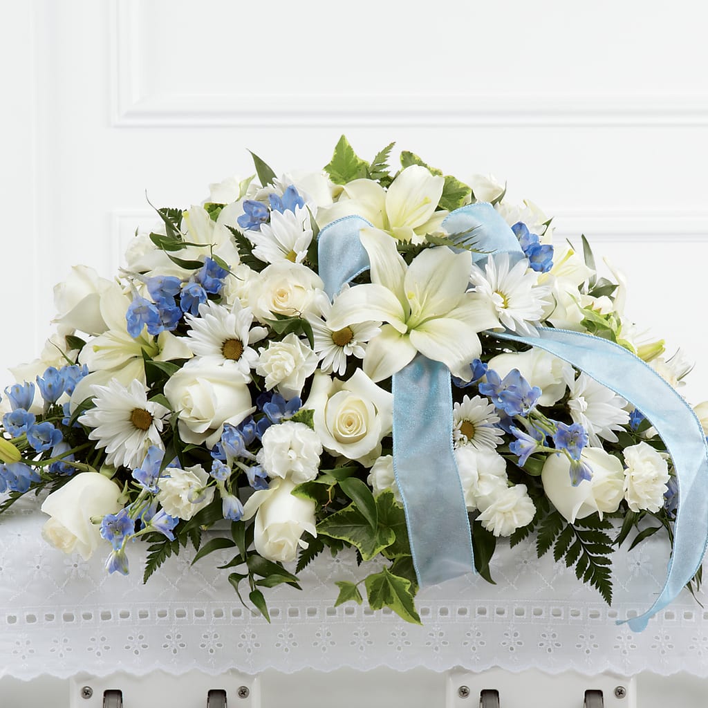Tender Treasure Casket Spray – FLOWERS BY BAUERS & GREENHOUSE, Jarrettsville MD