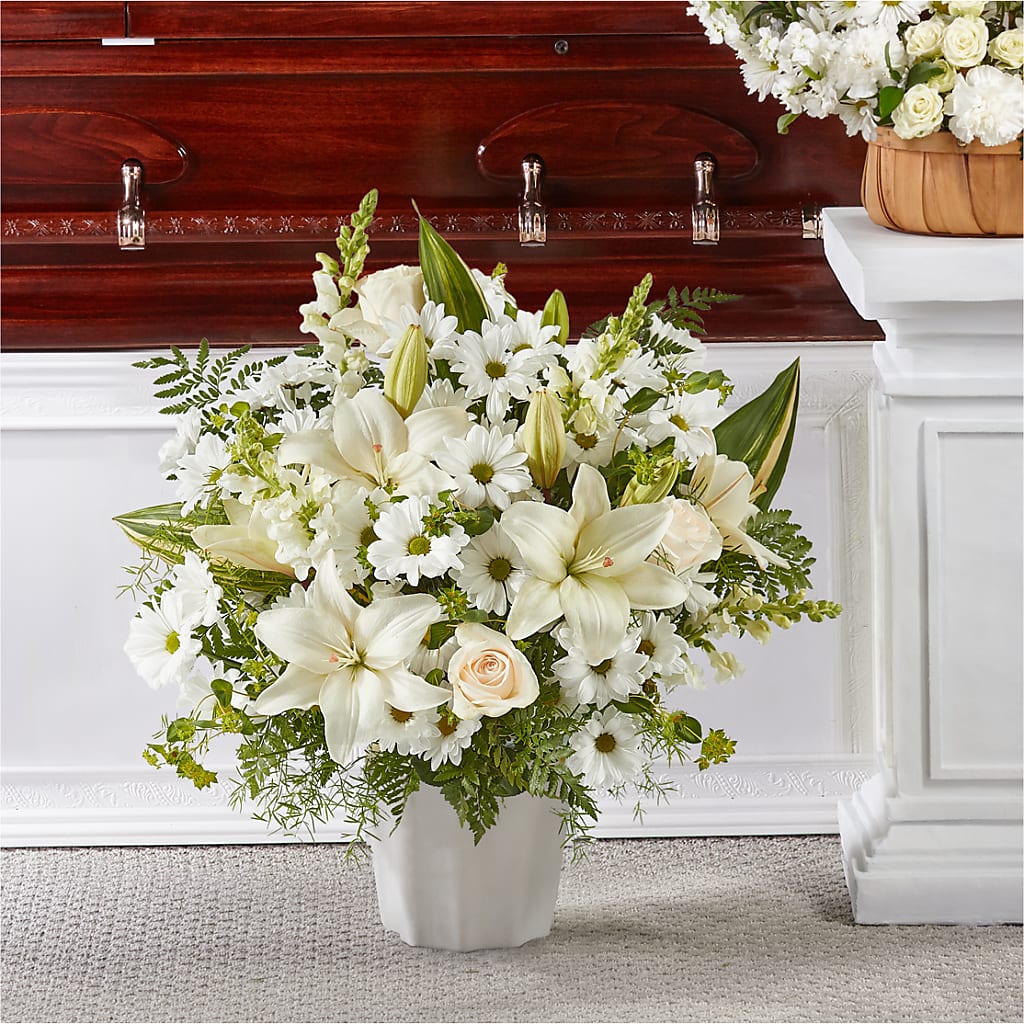 Thoughts of Tranquility Floor Basket – FLOWERS BY BAUERS & GREENHOUSE, Jarrettsville MD