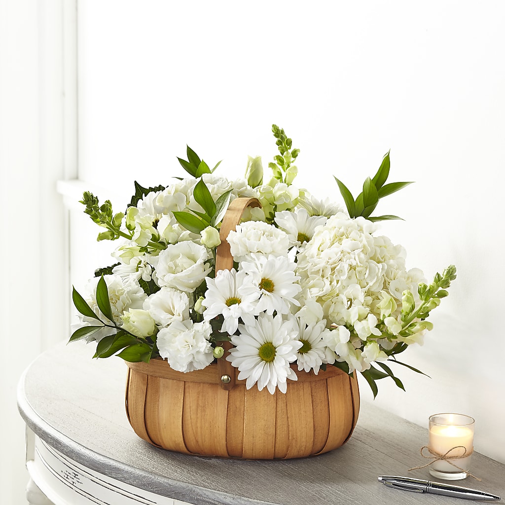 Pure Ivory Basket – FLOWERS BY BAUERS & GREENHOUSE, Jarrettsville MD