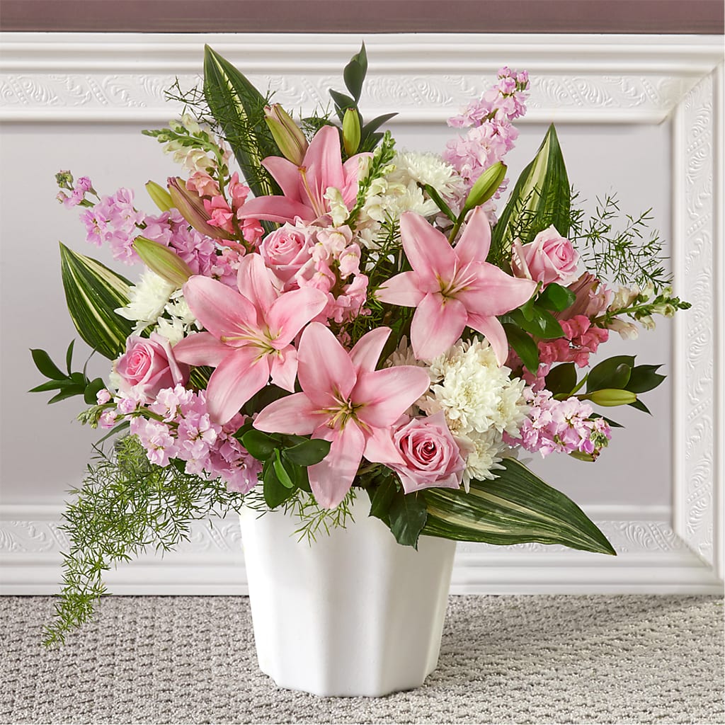 Simply Serene Floor Basket – FLOWERS BY BAUERS & GREENHOUSE, Jarrettsville MD