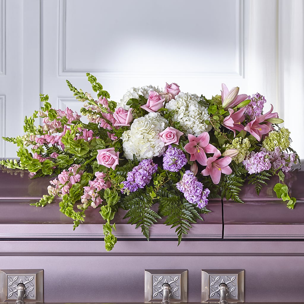 Life's Gratitude Casket Spray – FLOWERS BY BAUERS & GREENHOUSE, Jarrettsville MD