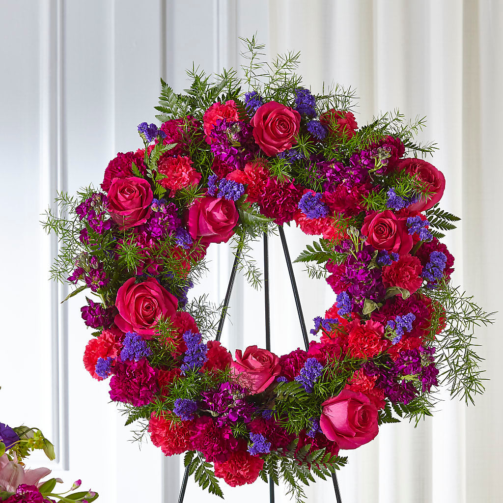 Calming Colors Wreath – FLOWERS BY BAUERS & GREENHOUSE, Jarrettsville MD