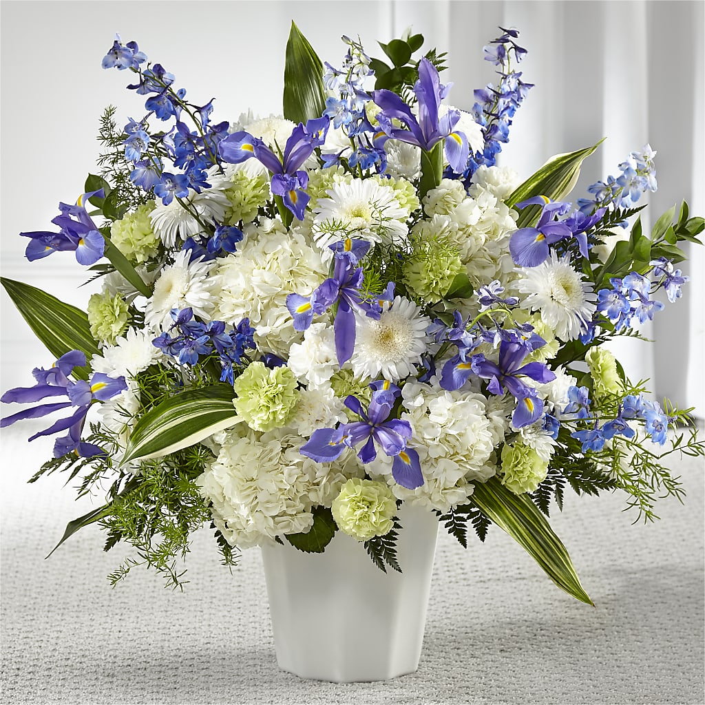 Soft Serenity Floor Basket – FLOWERS BY BAUERS & GREENHOUSE, Jarrettsville MD