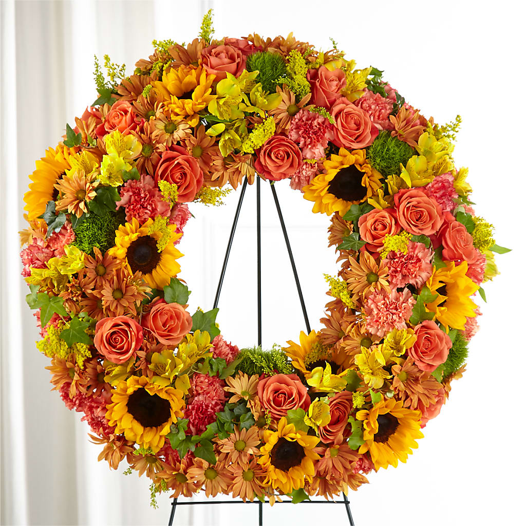 Autumnal Memories Wreath (Standard) – FLOWERS BY BAUERS & GREENHOUSE, Jarrettsville MD