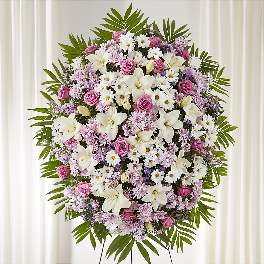 Surrounded by Love Standing Spray – FLOWERS BY BAUERS & GREENHOUSE, Jarrettsville MD