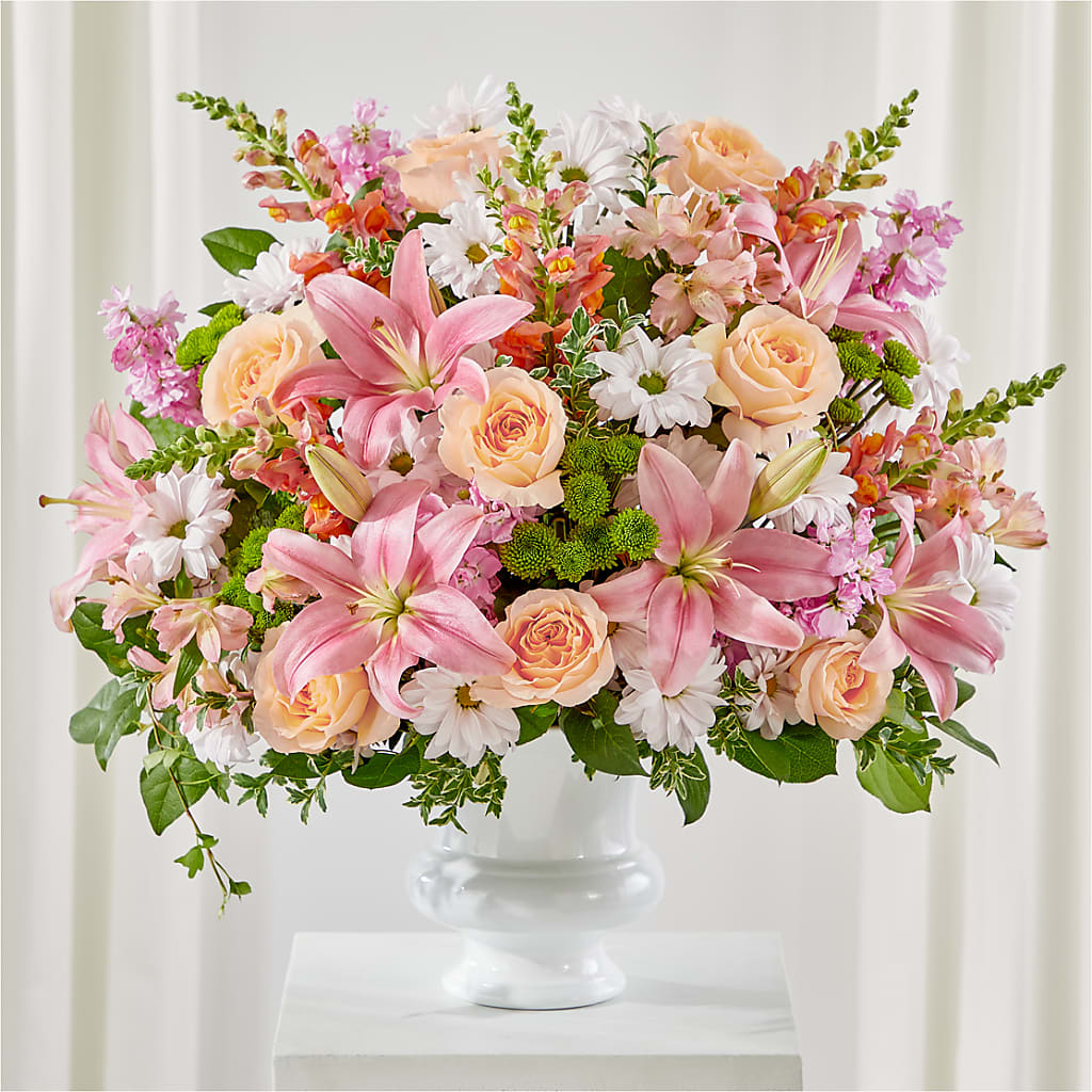 Heartfelt Gesture Urn Arrangement – FLOWERS BY BAUERS & GREENHOUSE, Jarrettsville MD