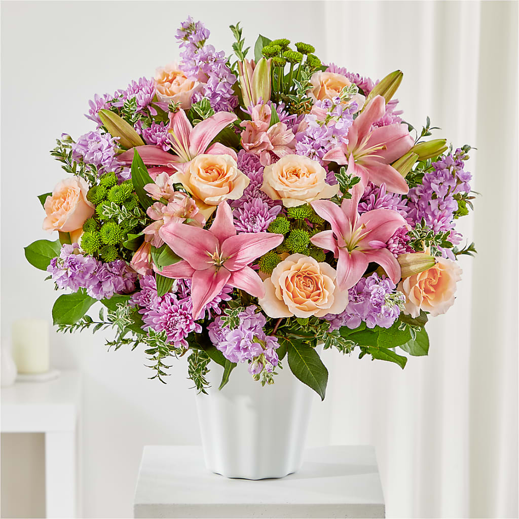 Supportive Embrace Tabletop Basket – FLOWERS BY BAUERS & GREENHOUSE, Jarrettsville MD