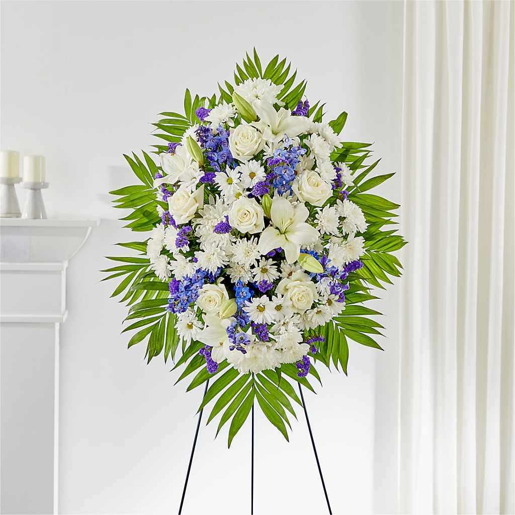At Rest Standing Spray – FLOWERS BY BAUERS & GREENHOUSE, Jarrettsville MD
