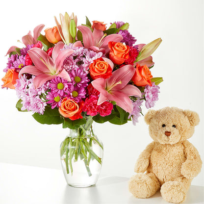 One and Only Bouquet and Bear Bundle – FLOWERS BY BAUERS & GREENHOUSE, Jarrettsville MD