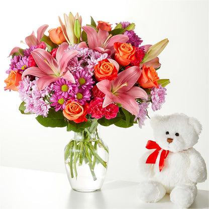 One and Only Bouquet and Bear Bundle – FLOWERS BY BAUERS & GREENHOUSE, Jarrettsville MD