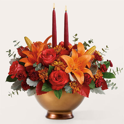 Fruits of Fall Centerpiece – FLOWERS BY BAUERS & GREENHOUSE, Jarrettsville MD