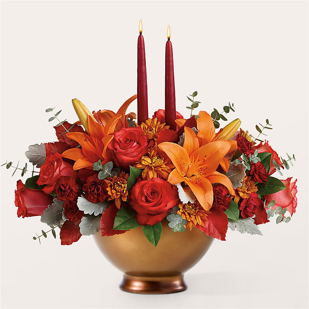 Fruits of Fall Centerpiece – FLOWERS BY BAUERS & GREENHOUSE, Jarrettsville MD