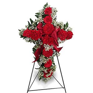 Flowers by Bauers Red Carnation Cross – FLOWERS BY BAUERS & GREENHOUSE, Jarrettsville MD