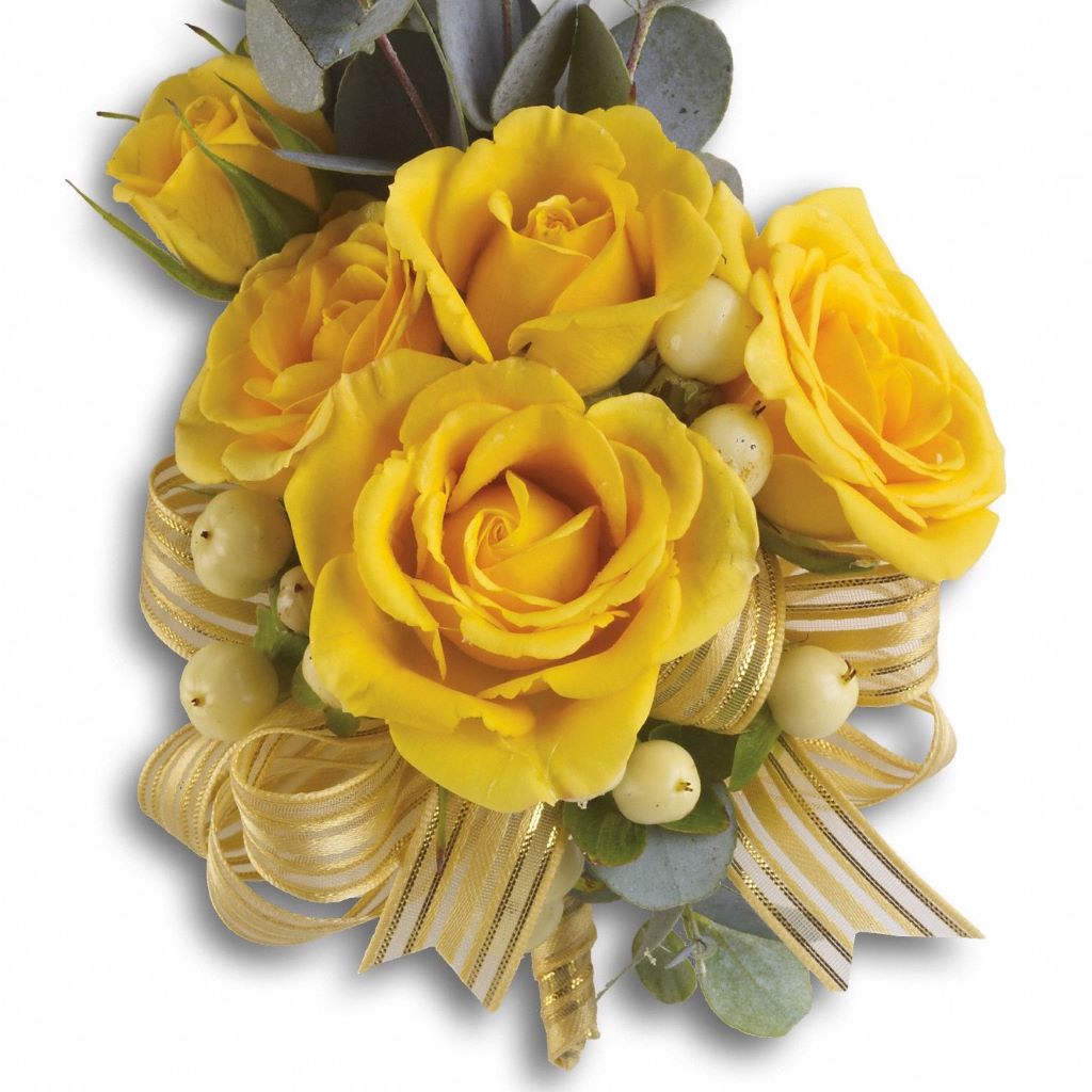 FBB Yellow Spray Rose Corsage – FLOWERS BY BAUERS & GREENHOUSE, Jarrettsville MD