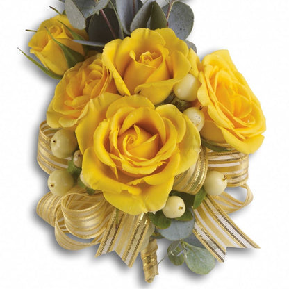 FBB Yellow Spray Rose Corsage – FLOWERS BY BAUERS & GREENHOUSE, Jarrettsville MD