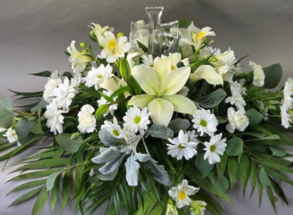 Resting in Hope Casket Spray – FLOWERS BY BAUERS & GREENHOUSE, Jarrettsville MD