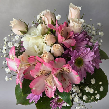 Shades of Pink Hand Held Bouquet – FLOWERS BY BAUERS & GREENHOUSE, Jarrettsville MD