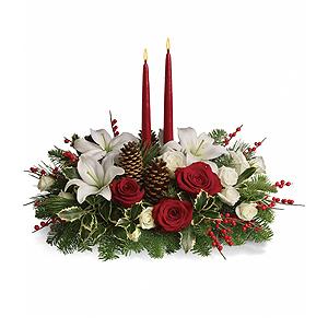 Flowers By Bauers Christmas Wishes Centerpiece DX