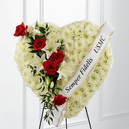 Heartfelt Hero Standing Heart – FLOWERS BY BAUERS & GREENHOUSE, Jarrettsville MD