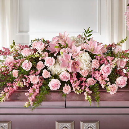 Life & Remembrance Casket Spray – FLOWERS BY BAUERS & GREENHOUSE, Jarrettsville MD