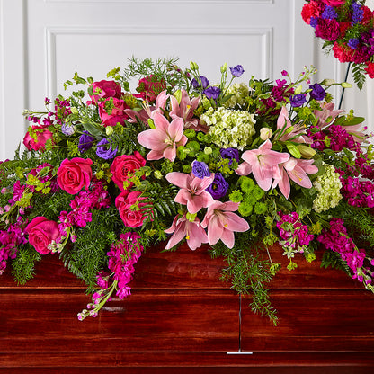 Radiant Tribute Casket Spray – FLOWERS BY BAUERS & GREENHOUSE, Jarrettsville MD