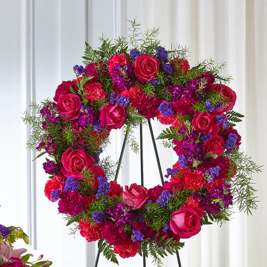 Calming Colors Wreath – FLOWERS BY BAUERS & GREENHOUSE, Jarrettsville MD