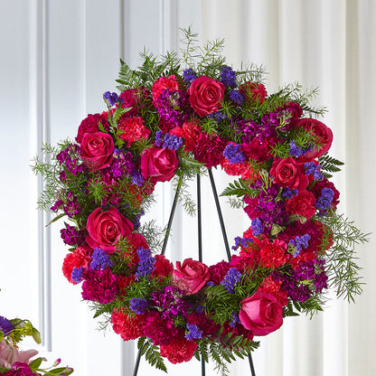 Calming Colors Wreath – FLOWERS BY BAUERS & GREENHOUSE, Jarrettsville MD