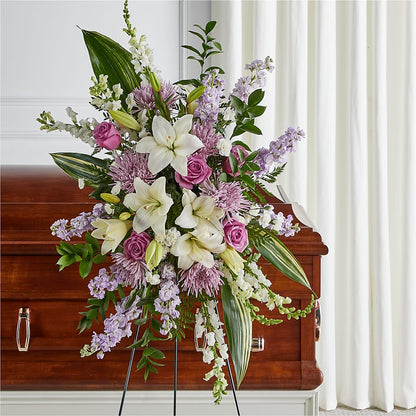 Grateful Hearts Standing Spray – FLOWERS BY BAUERS & GREENHOUSE, Jarrettsville MD