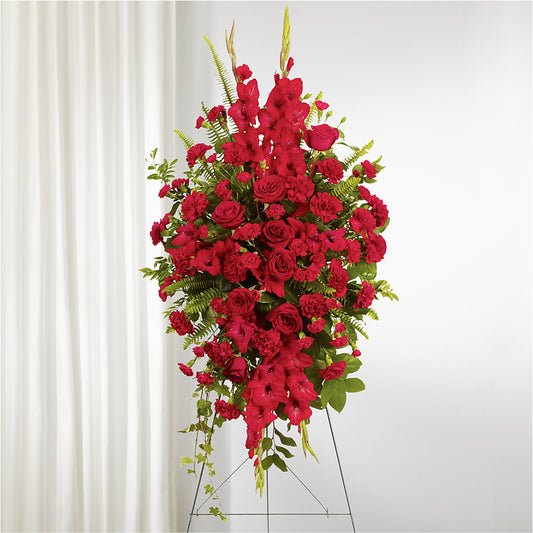 From the Heart Standing Spray – FLOWERS BY BAUERS & GREENHOUSE, Jarrettsville MD