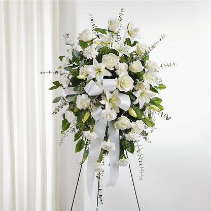 With Care Standing Spray – FLOWERS BY BAUERS & GREENHOUSE, Jarrettsville MD