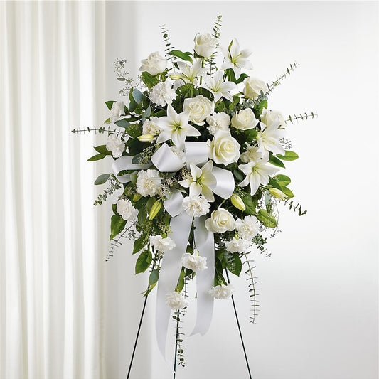 With Care Standing Spray – FLOWERS BY BAUERS & GREENHOUSE, Jarrettsville MD