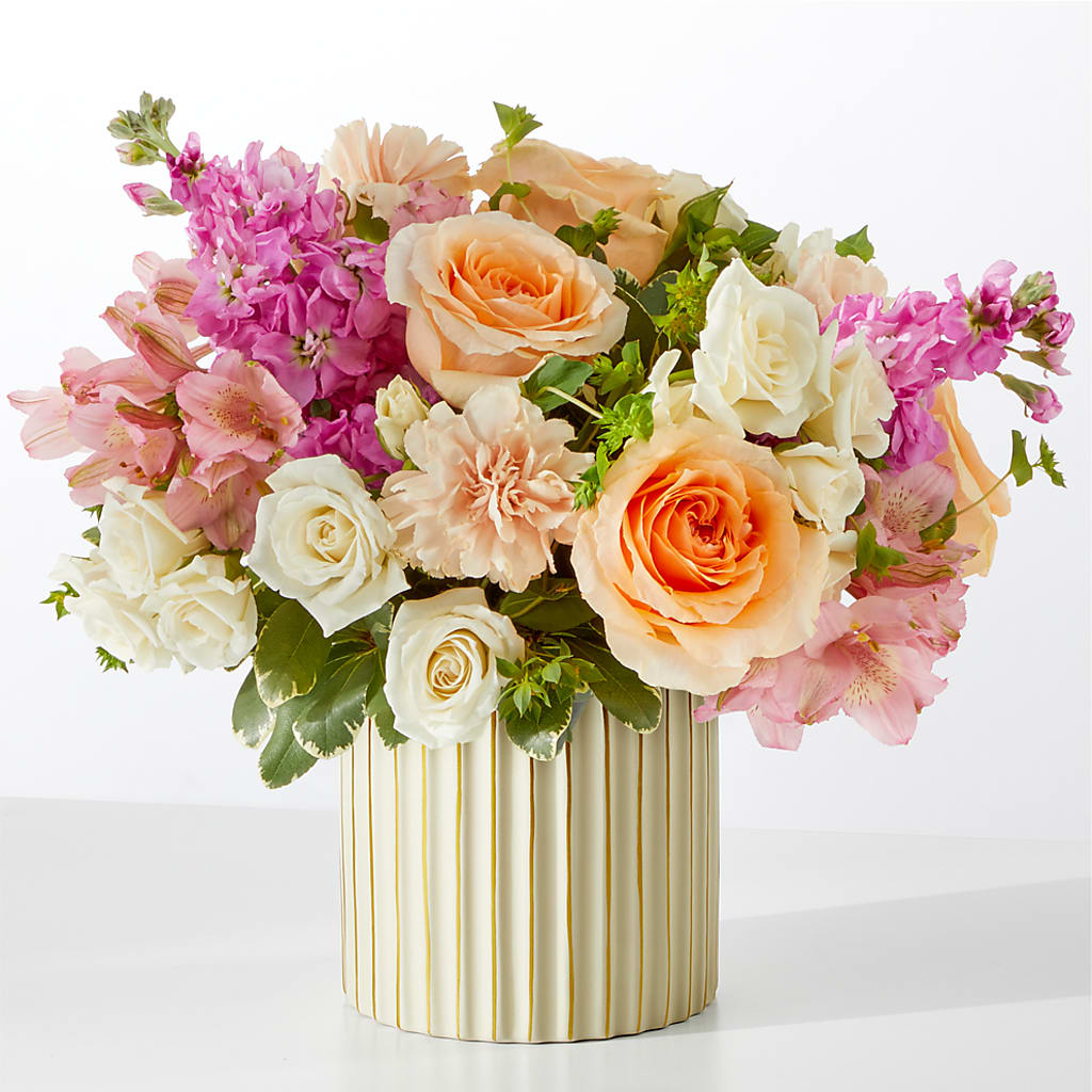 Paradise Bouquet with Ivory Vase – FLOWERS BY BAUERS & GREENHOUSE, Jarrettsville MD