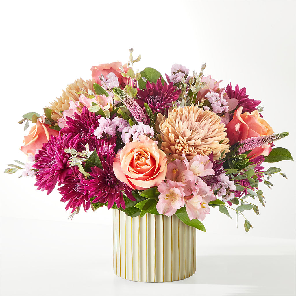 Berry Cobbler Bouquet with Ivory Vase – FLOWERS BY BAUERS & GREENHOUSE, Jarrettsville MD