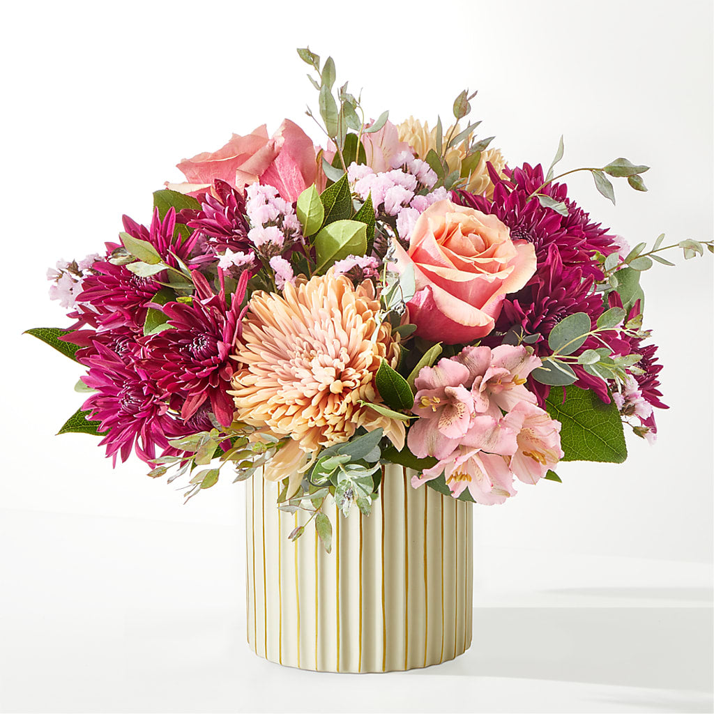 Berry Cobbler Bouquet with Ivory Vase – FLOWERS BY BAUERS & GREENHOUSE, Jarrettsville MD