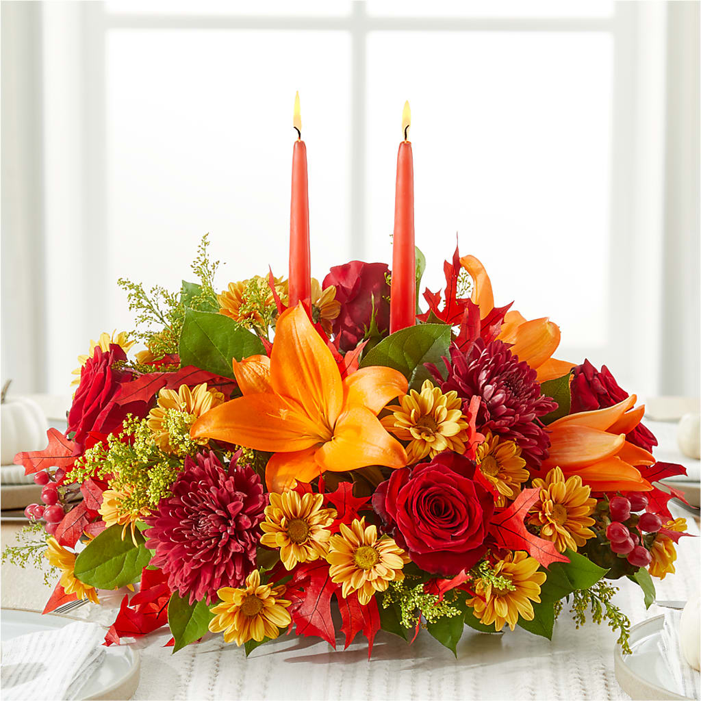 Autumn's Embrace Centerpiece – FLOWERS BY BAUERS & GREENHOUSE, Jarrettsville MD